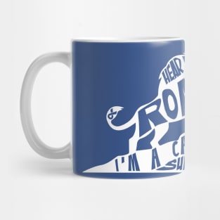 colon cancer Awareness blue ribbon hear me roar I'm a cancer survivor Mug